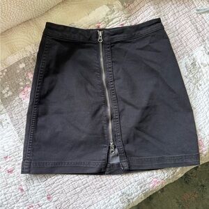 Free People Black Mini Skirt with Zipper